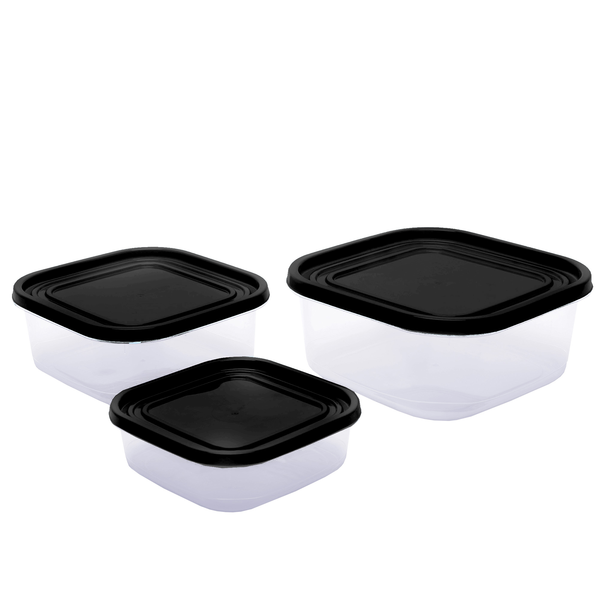  Conjunto 3 Potes Jateados Quadrados