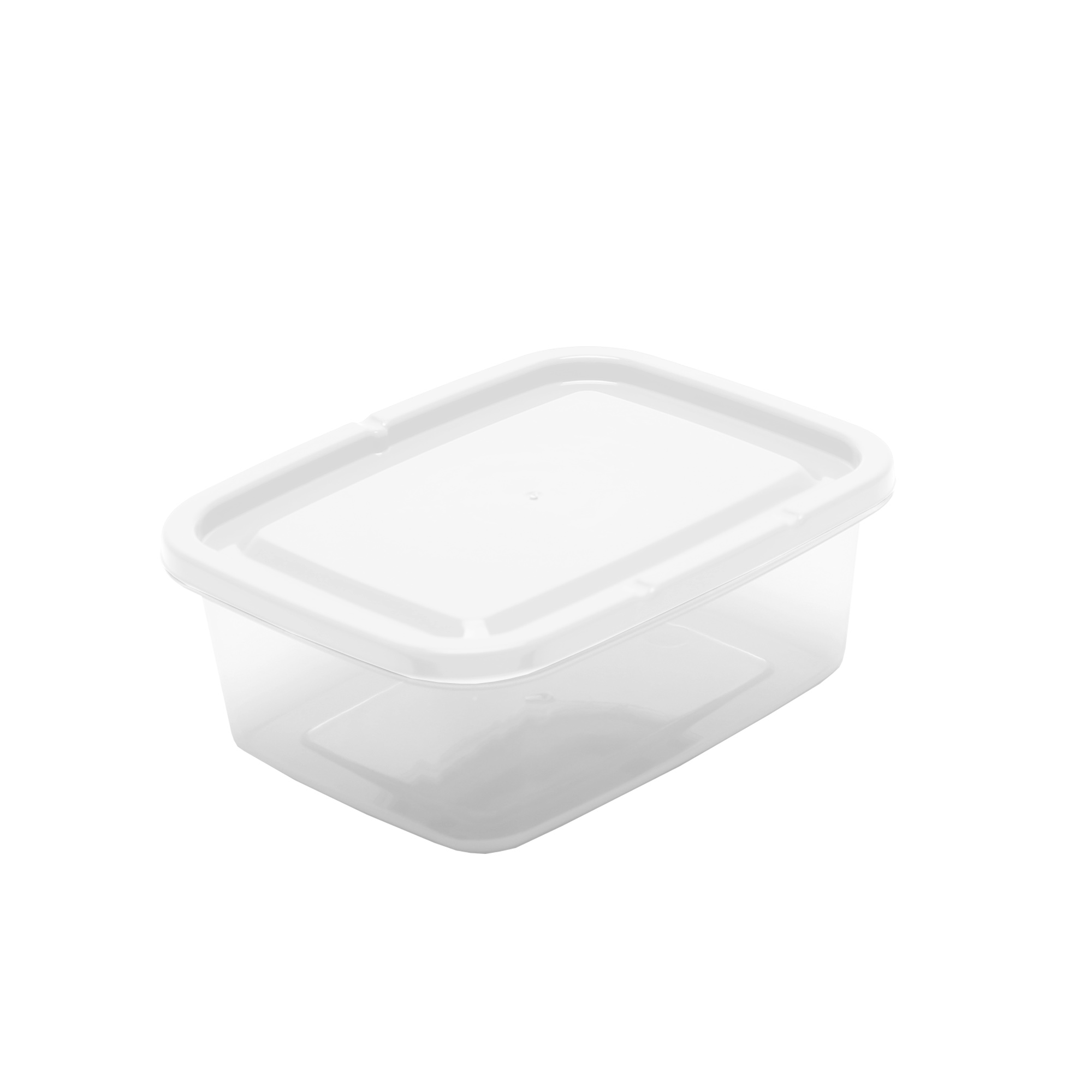 POTE RETANGULAR 0.8L -  BRANCO